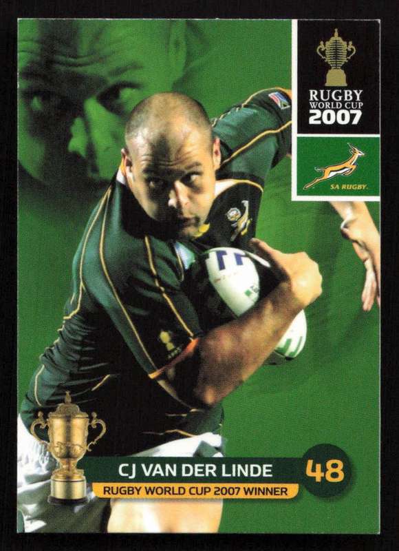 Rugby World Cup 2007 - Card 137/205 - CJ Van Der Linde