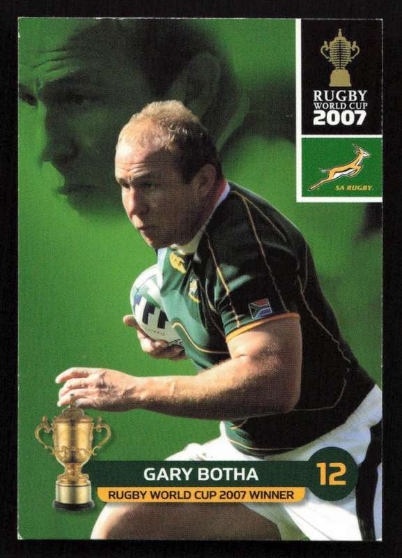 Rugby World Cup 2007 - Card 141/205 -  Gary Botha