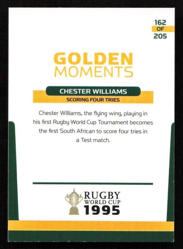 Rugby World Cup 1995 - Card 162/205 - Chester Williams