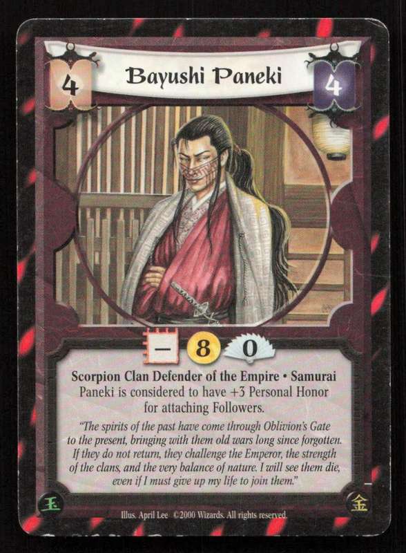 Legends of the Five Rings - L5R Bayushi Paneki