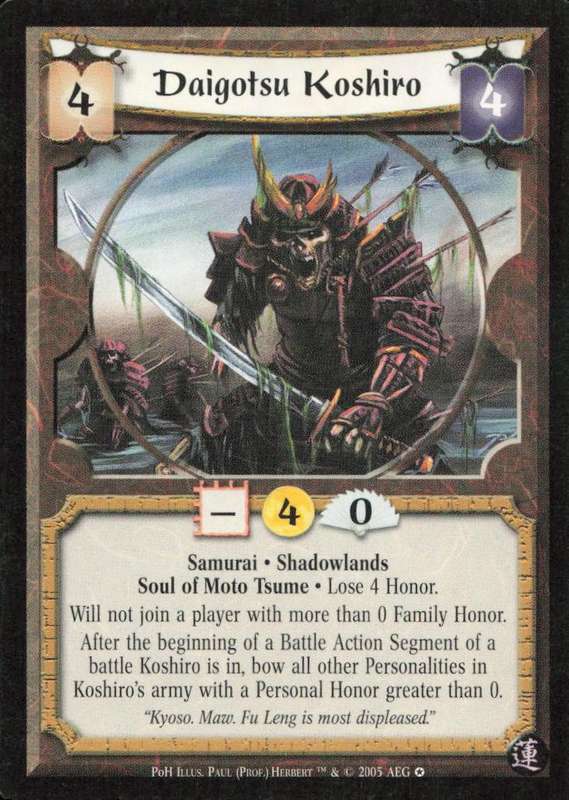 Legends of the Five Rings - L5R Daigotsu Koshiro