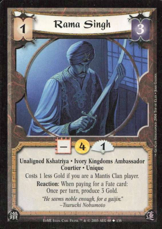 Legends of the Five Rings - L5R Rama Singh