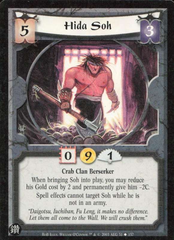 Legends of the Five Rings - L5R Hida Soh