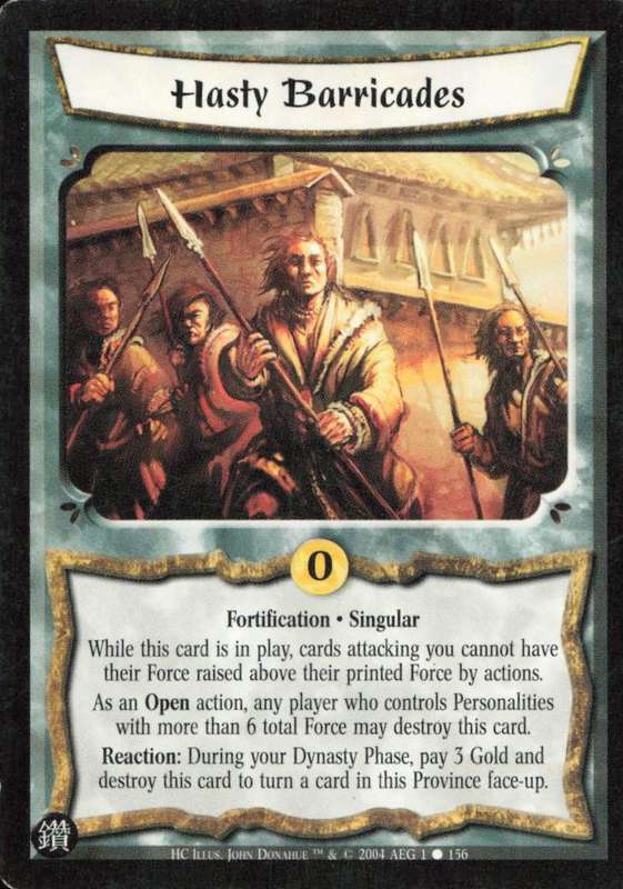 Legends of the Five Rings - L5R Hasty Barricades