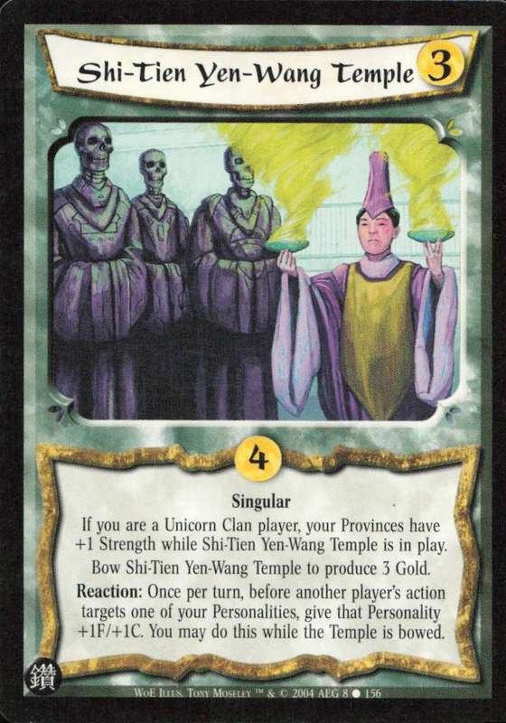 Legends of the Five Rings - L5R Shi-Tien Yen-Wang Temple
