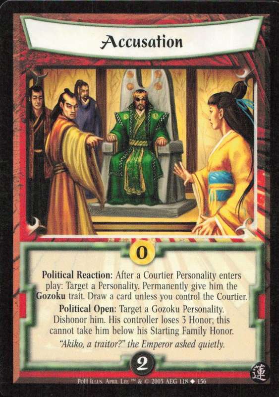 Legends of the Five Rings - L5R Accusation