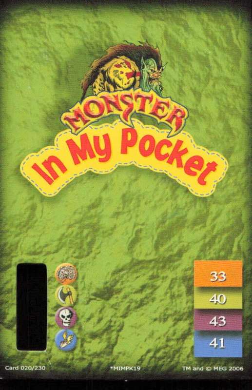 Monster In My Pocket Card 20