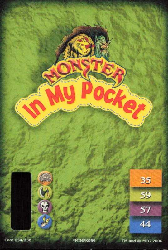Monster In My Pocket Card 34