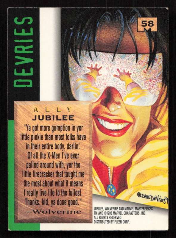 1995 Marvel Masterpieces 58 Jubilee