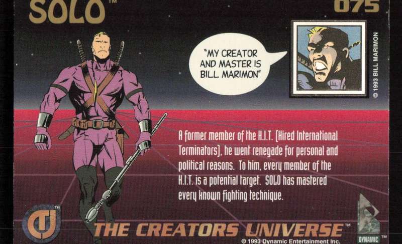 1993 Dynamic Entertainment The Creators Universe 075 SOLO