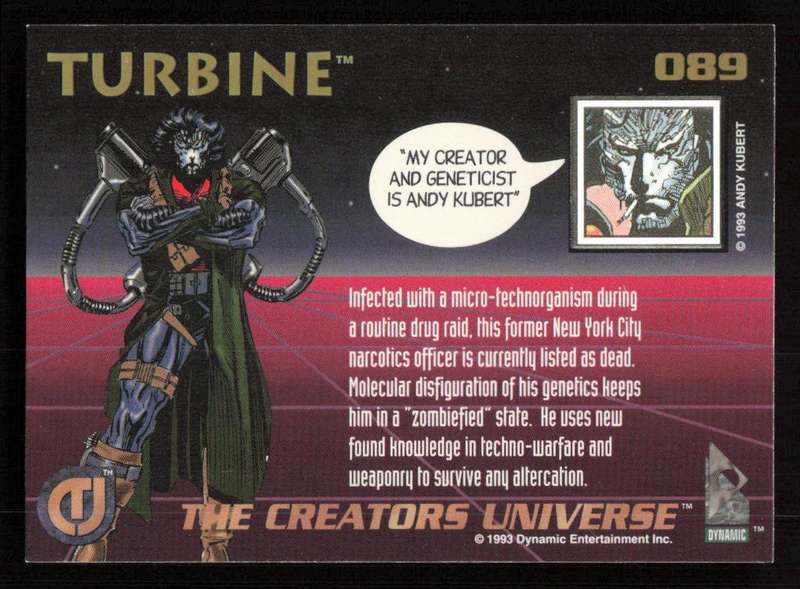 1993 Dynamic Entertainment The Creators Universe 089 TURBINE