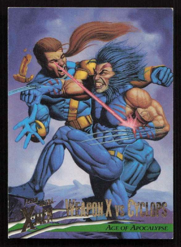 1996 Fleer Ultra Marvel X-Men 86 Weapon X VS Cyclops