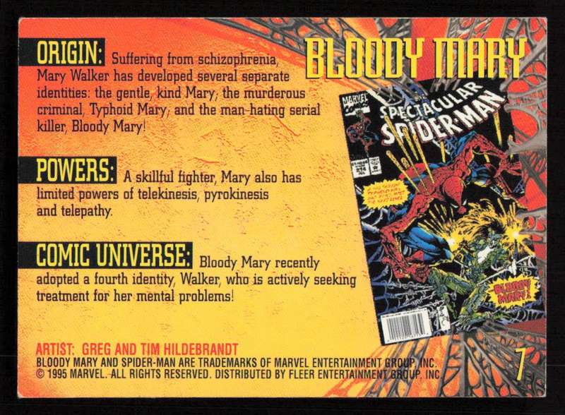 1995 Marvel Fleer Ultra Spider-man 7 Bloody Mary