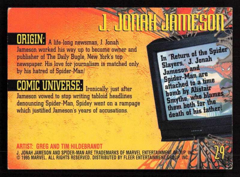 1995 Marvel Fleer Ultra Spider-man 29 J. Johan Jameson