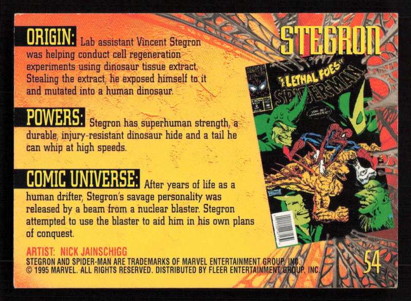 1995 Marvel Fleer Ultra Spider-man 54 Stegron