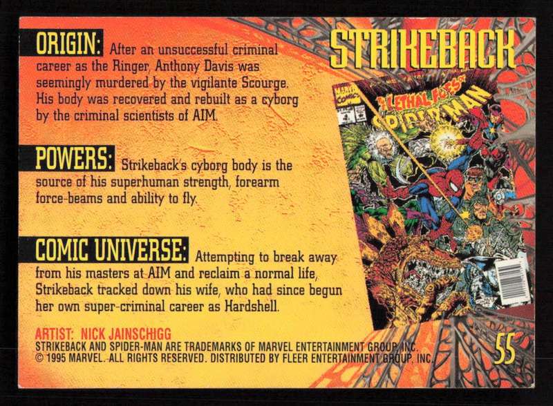 1995 Marvel Fleer Ultra Spider-man 55 Strikeback