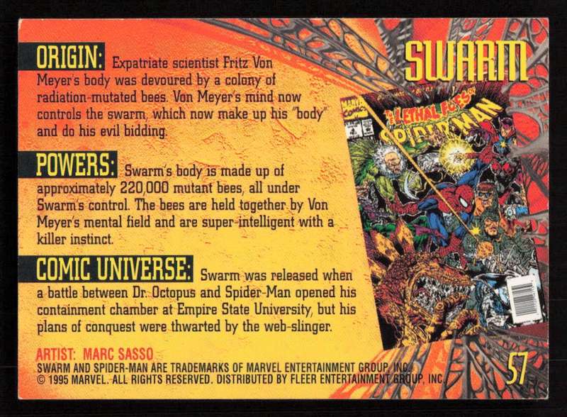 1995 Marvel Fleer Ultra Spider-man 57 Swarm