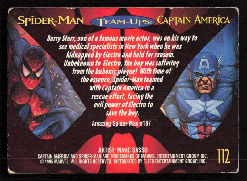 1995 Marvel Fleer Ultra Spider-man 112 Captain America