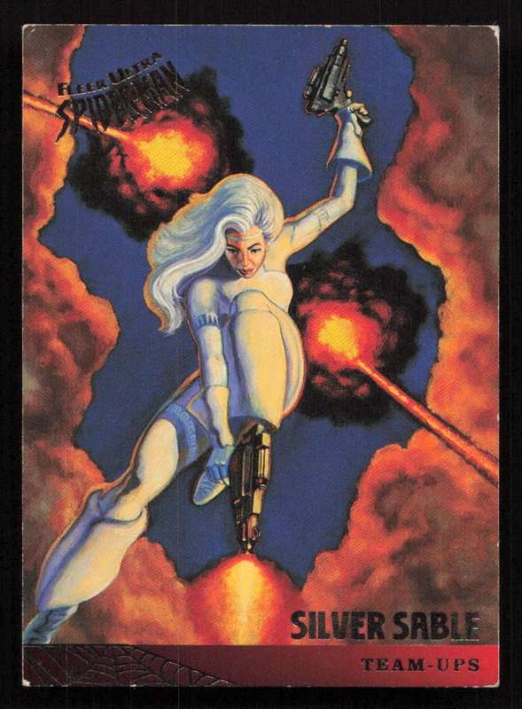 1995 Marvel Fleer Ultra Spider-man 127 Silver Sable