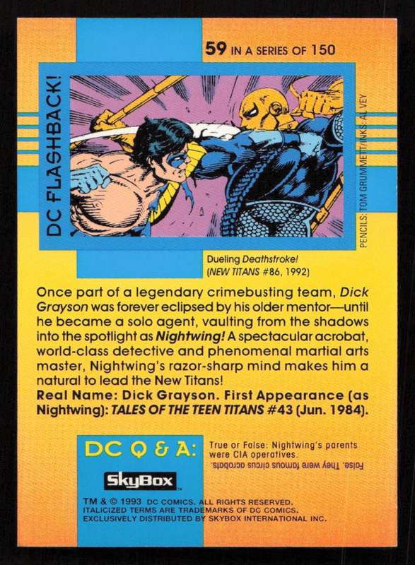1993 SkyBox DC Comics Nightwing  Card 59
