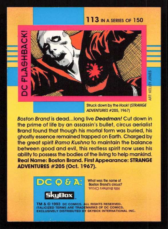 1993 SkyBox DC Comics Deadman Card 113