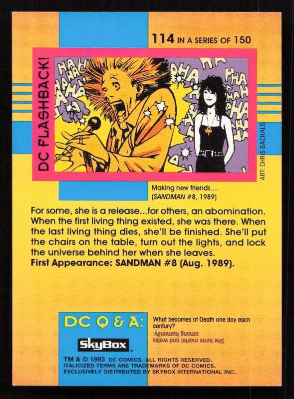 1993 SkyBox DC Comics Death Card 114