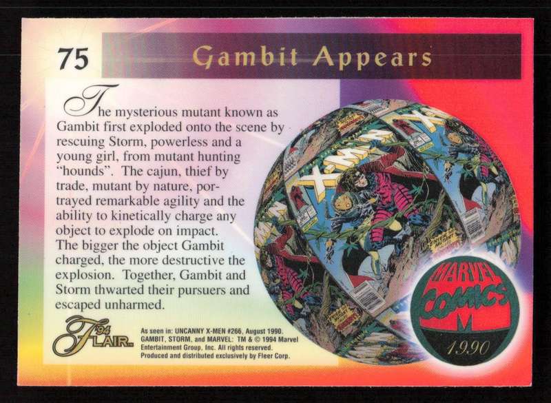 1994 Flair Marvel Gambit Appears