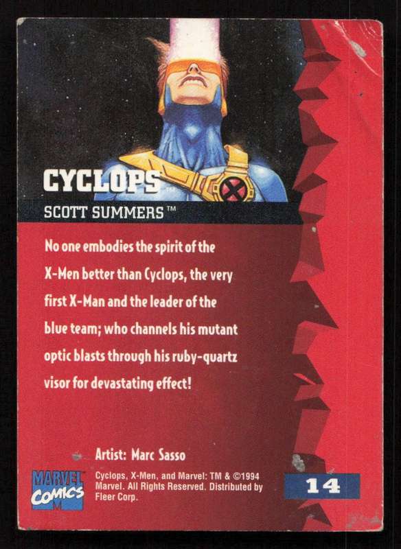 1995 Fleer Ultra X-Men 14 Cyclops