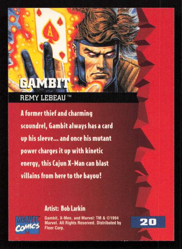 1995 Fleer Ultra X-Men 20 Gambit