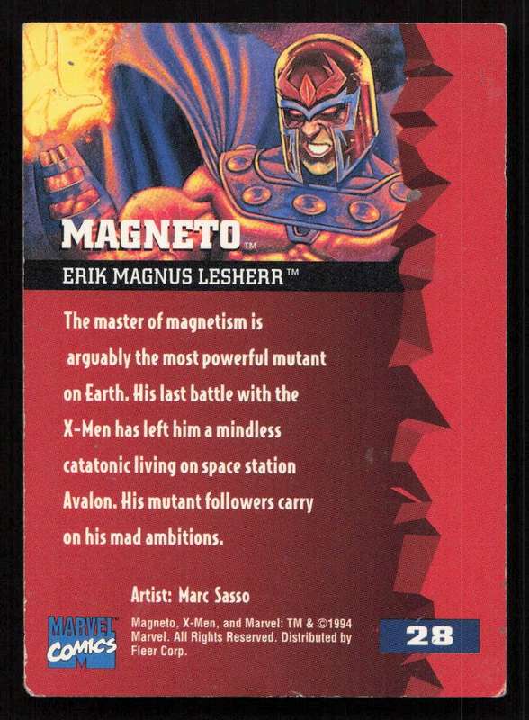1995 Fleer Ultra X-Men 28 Magneto