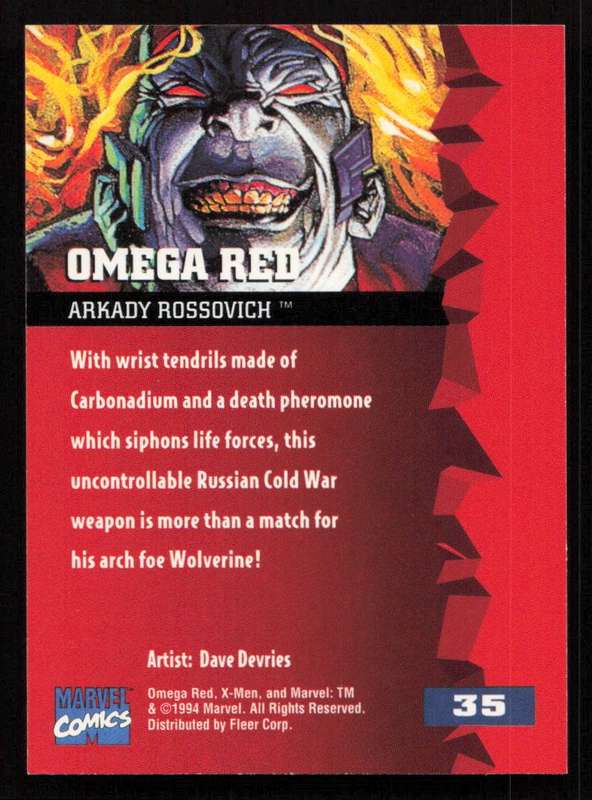 1995 Fleer Ultra X-Men 35 Omega Red