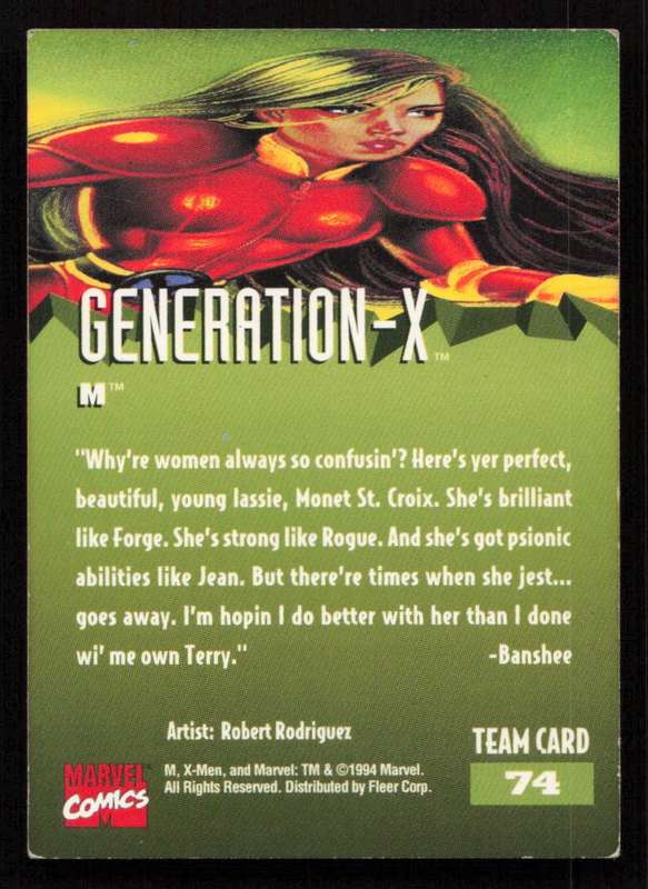 1995 Fleer Ultra X-Men 74 Generation-X M