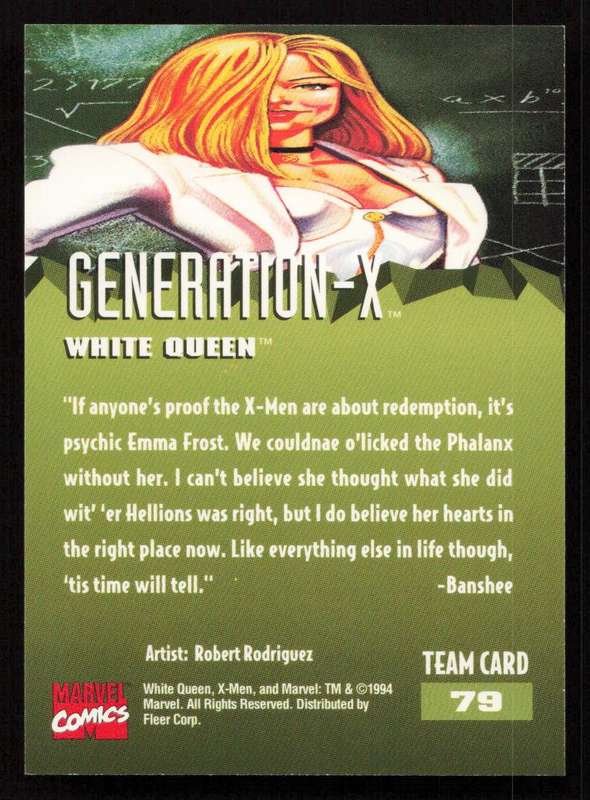 1995 Fleer Ultra X-Men 79 Generation-X White Queen
