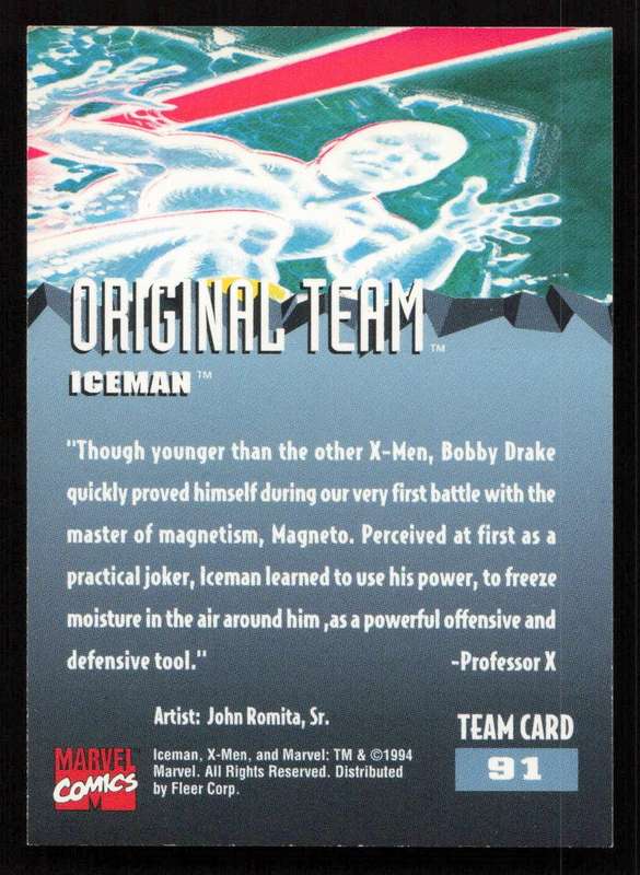 1995 Fleer Ultra X-Men 91 Mutant Liberation Front Iceman