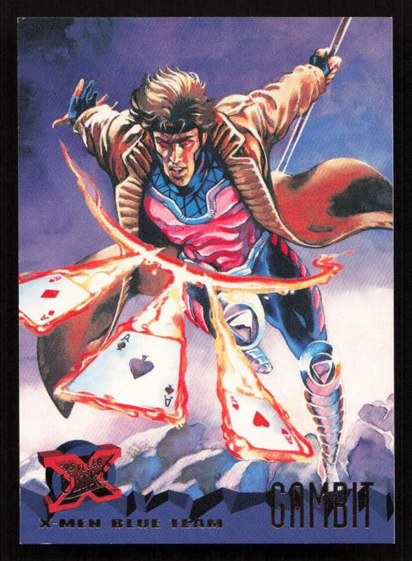 1995 Fleer Ultra X-Men 96 Blue Team Gambit