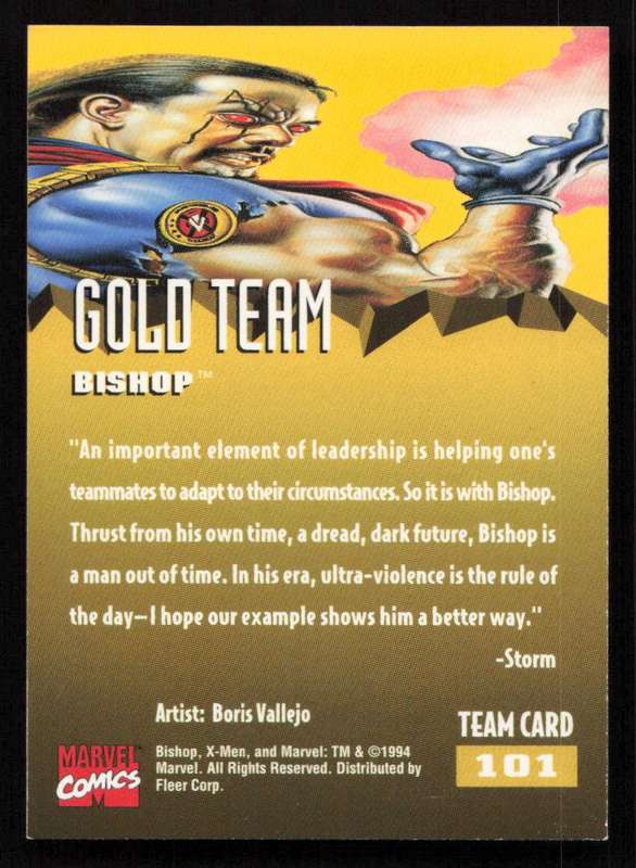 1995 Fleer Ultra X-Men 101 Gold Team Bishop