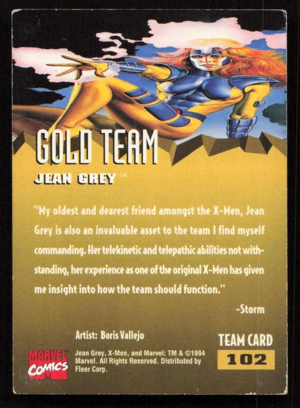 1995 Fleer Ultra X-Men 102 Gold Team Jean Grey