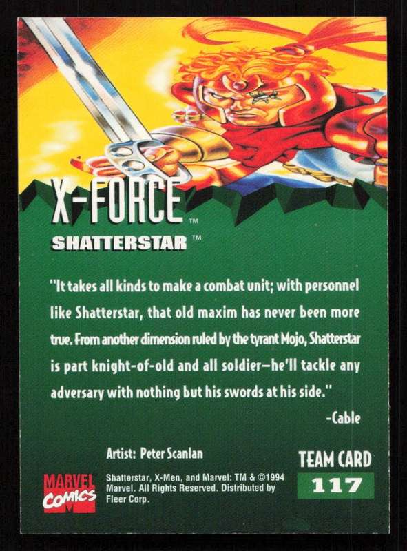 1995 Fleer Ultra X-Men 117 X-Force Shatterstar