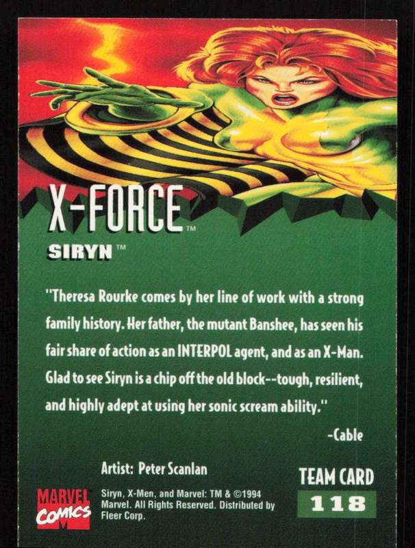1995 Fleer Ultra X-Men 118 X-Force Siryn
