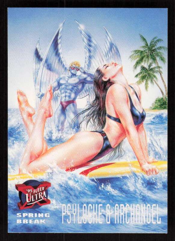 1995 Fleer Ultra X-Men 145 Psylocke & Archangel