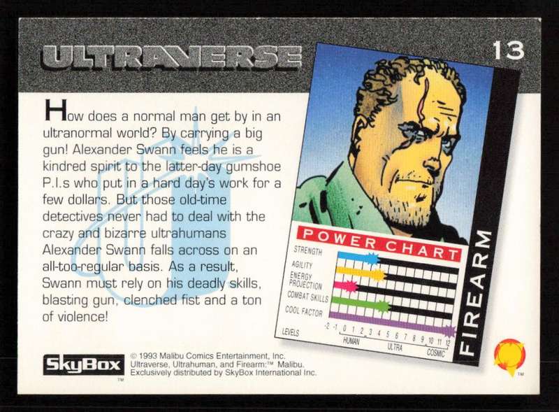 1993 SkyBox Ultraverse Firearm 13