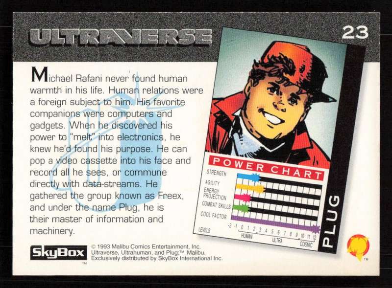 1993 SkyBox Ultraverse Plug 23