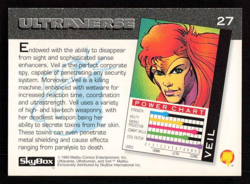1993 SkyBox Ultraverse Veil 27