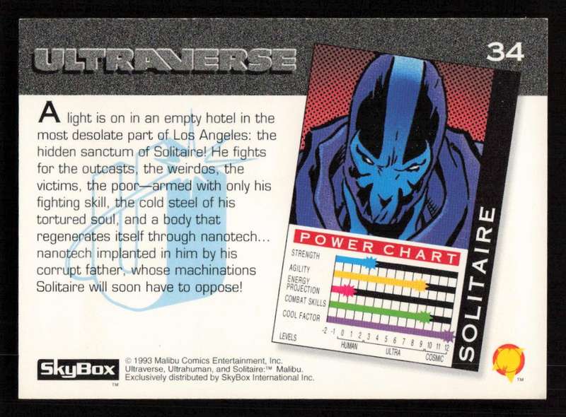 1993 SkyBox Ultraverse Solitaire 34