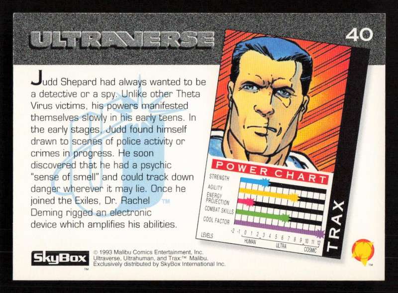 1993 SkyBox Ultraverse Trax 40