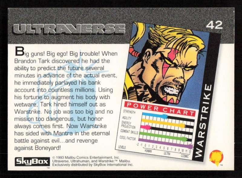 1993 SkyBox Ultraverse Warstrike 42