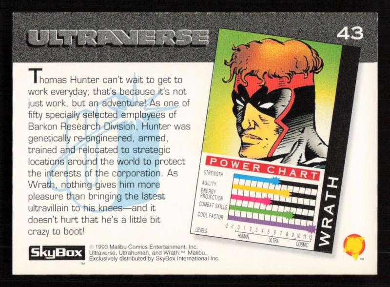 1993 SkyBox Ultraverse Wrath 43