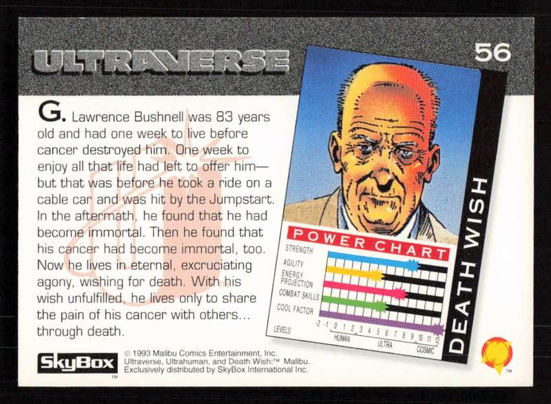 1993 SkyBox Ultraverse Death Wish 56