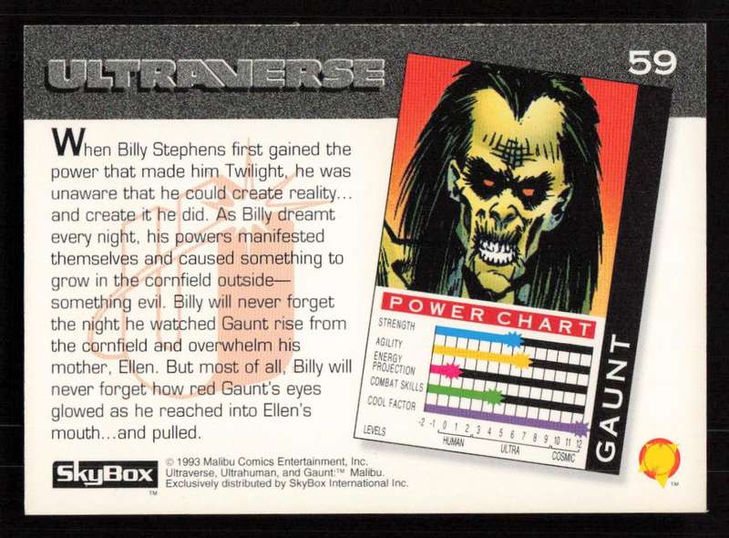 1993 SkyBox Ultraverse Gaunt 59