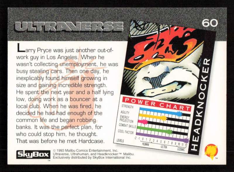 1993 SkyBox Ultraverse Headknocker 60